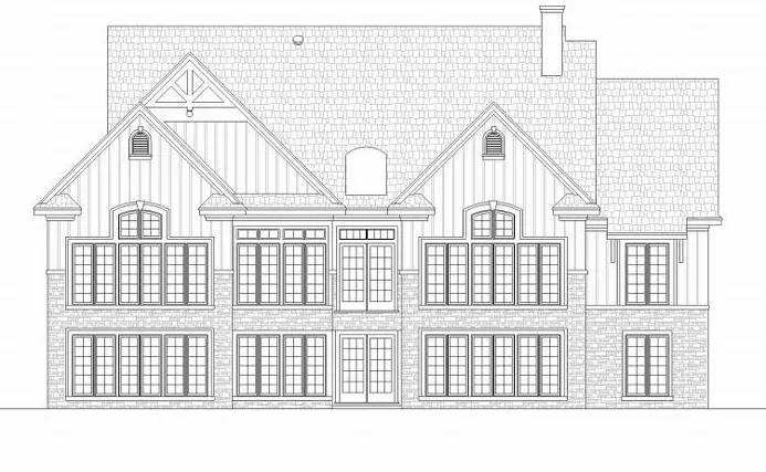 Rear elevation with optional basement fnd